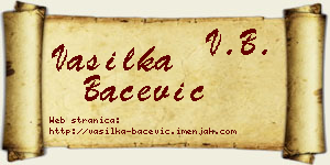 Vasilka Bačević vizit kartica